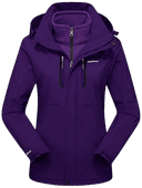 BIYLACLESEN Women's 3-in-1 Snowboard Jacket Winter Coats